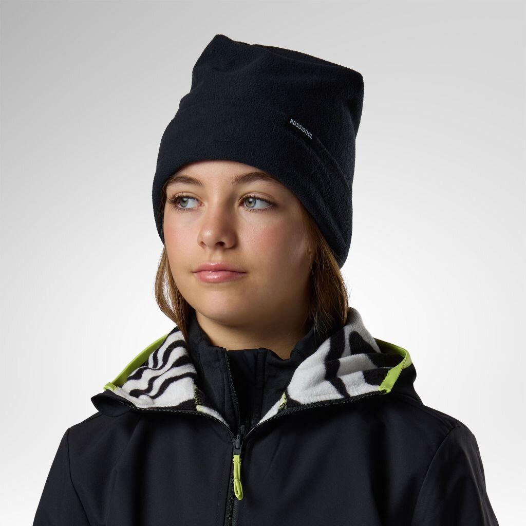 Bonnet Rossignol JR en polaire - Noir